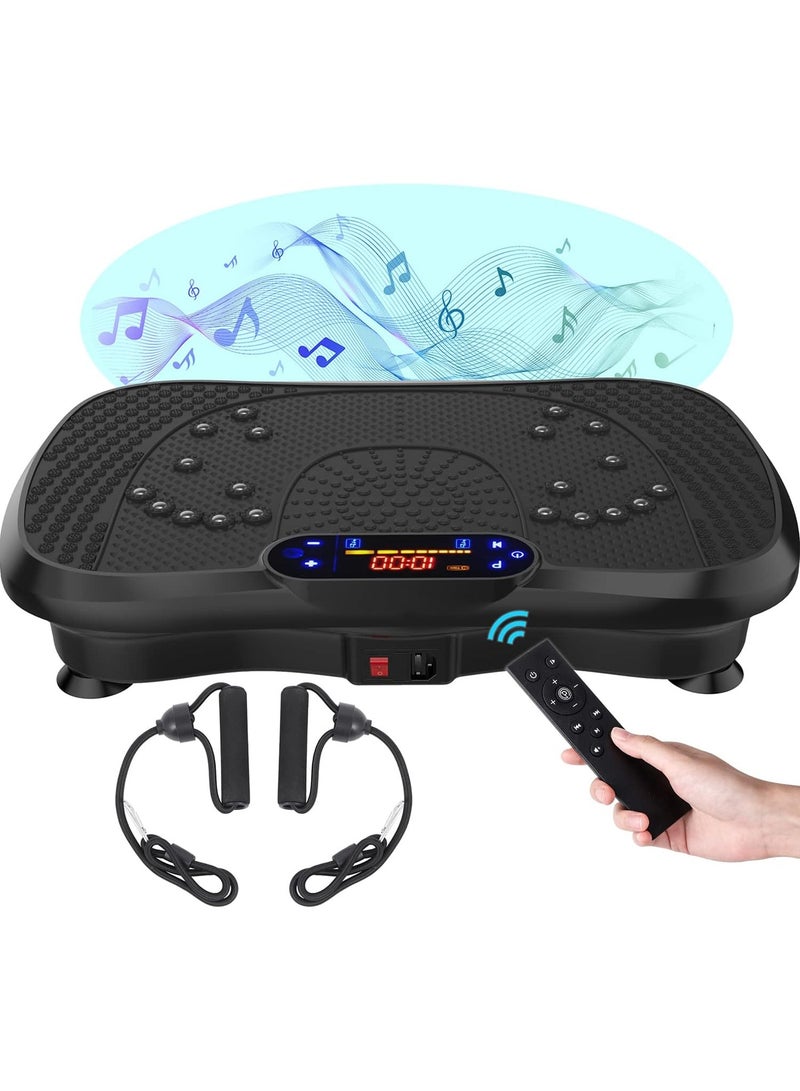 Bukela Vibration Plate Fitness Platform Exercise Machine Vibrating Lymphatic Drainage Shaking Full Body Shaker Workout Vibrate Stand Shake Board Sport Gym for Weight Loss Fat Burner for Women Men - Image 1