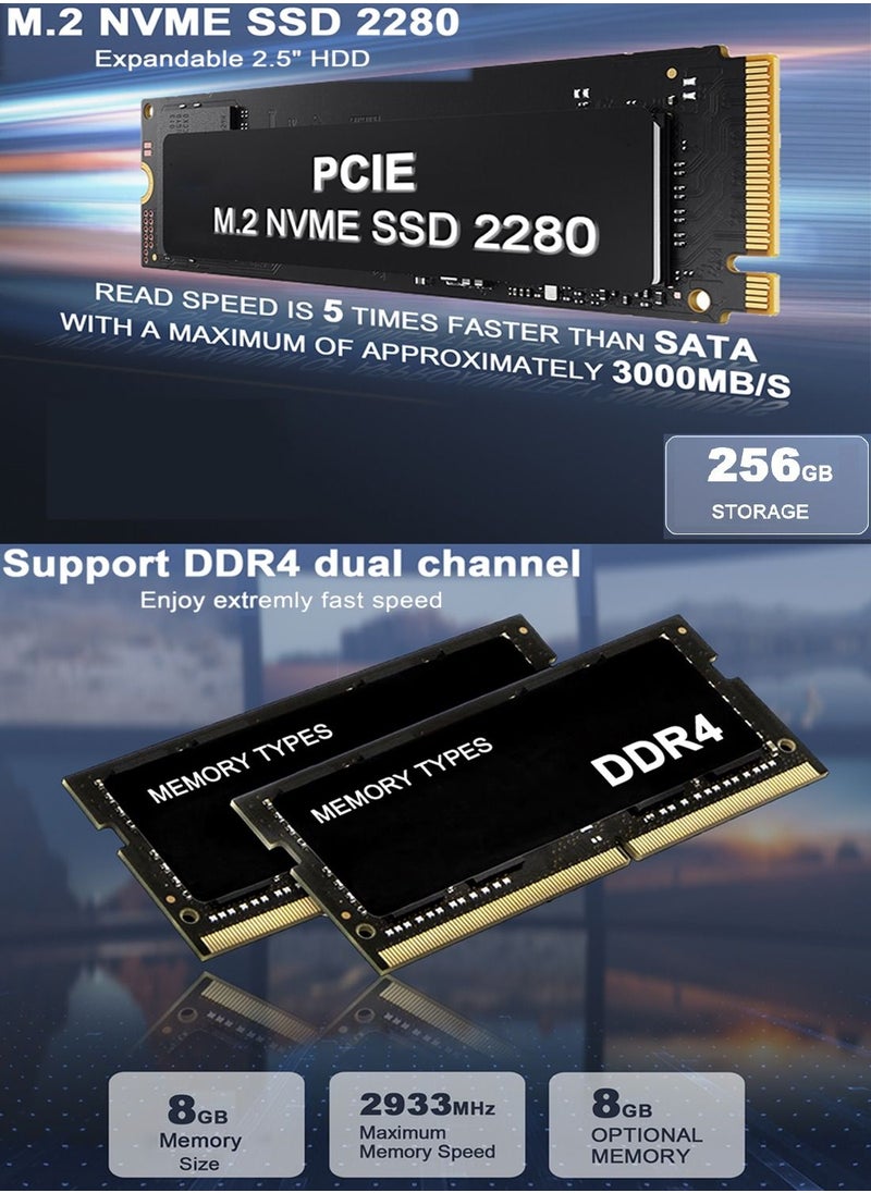 شويوين - كمبيوتر صغير ، إنتل الجيل الحادي عشر سيليرون N5105 4 الأساسية 8GB DDR4 الذاكرة 256GB M.2 NVME SSD تخزين سطح المكتب المصغر يدعم 4K ثلاثة شاشة عرض / usb3.0 / usb-c / hdmi2.0 / 2.4g و 5.8g المزدوج الفرقة - Image 1