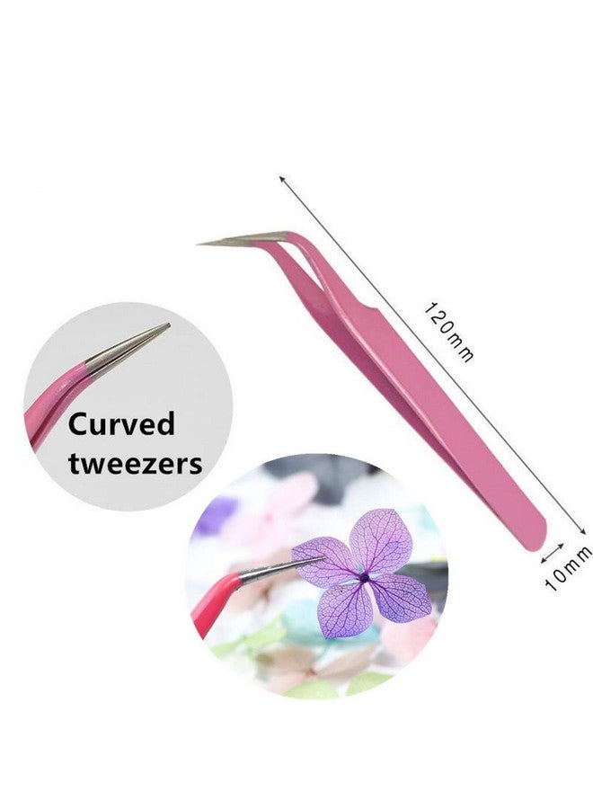 XICHEN 100 Pcs Hydrangea Petals Of Dry Flowers Nail Art Stickers Natural Nail Supplies Curved Tweezers With Professional - Image 2