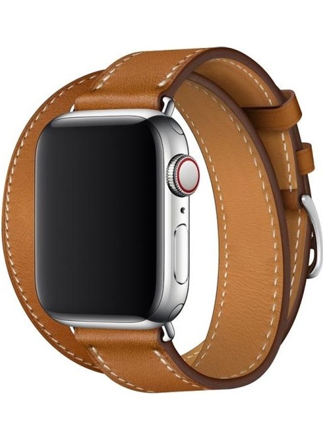 NIBEMINENT Ethnic Replacement Watchband For Apple Watch Series 1/2/3/4/5/6/7/SE 42-44-45mm Brown - Image 2