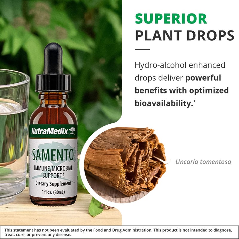 NutraMedix Samento Cat's Claw Tincture - Cat's Claw Immune Support Supplement for Brain, Antioxidant, Cardiovascular & Microbial Support - Bioavailable Herbal Supplements from Nature (2oz / 60ml) - Image 5