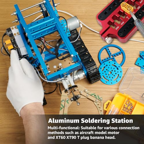 Ledvillage 1 Pack Ledvillage Red Aluminum Welding Soldering Insulate Station Jig RC Tools for XT60 XT90 Deans Banana Plug Connector - Image 5