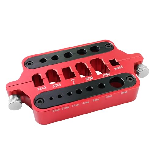 Ledvillage 1 Pack Ledvillage Red Aluminum Welding Soldering Insulate Station Jig RC Tools for XT60 XT90 Deans Banana Plug Connector - Image 1
