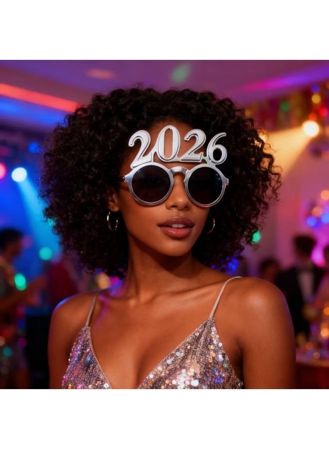 نظارتان للعام الجديد ٢٠٢٦ | زينة للنظارات، نظارات مزخرفة للعام الجديد ٢٠٢٦ - للأطفال والكبار، حفلات المكتب، تجمعات الصور، أفلام التنكر - Image 5