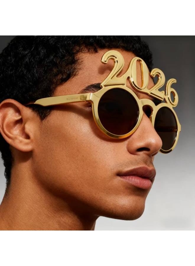 نظارتان للعام الجديد ٢٠٢٦ | زينة للنظارات، نظارات مزخرفة للعام الجديد ٢٠٢٦ - للأطفال والكبار، حفلات المكتب، تجمعات الصور، أفلام التنكر - Image 3