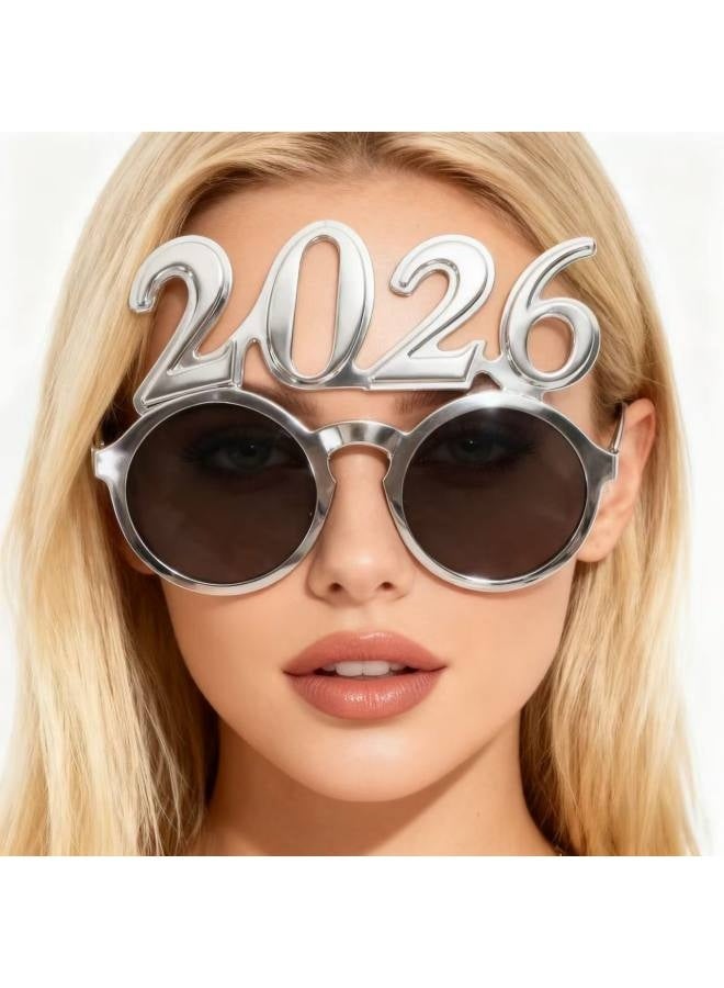نظارتان للعام الجديد ٢٠٢٦ | زينة للنظارات، نظارات مزخرفة للعام الجديد ٢٠٢٦ - للأطفال والكبار، حفلات المكتب، تجمعات الصور، أفلام التنكر - Image 2