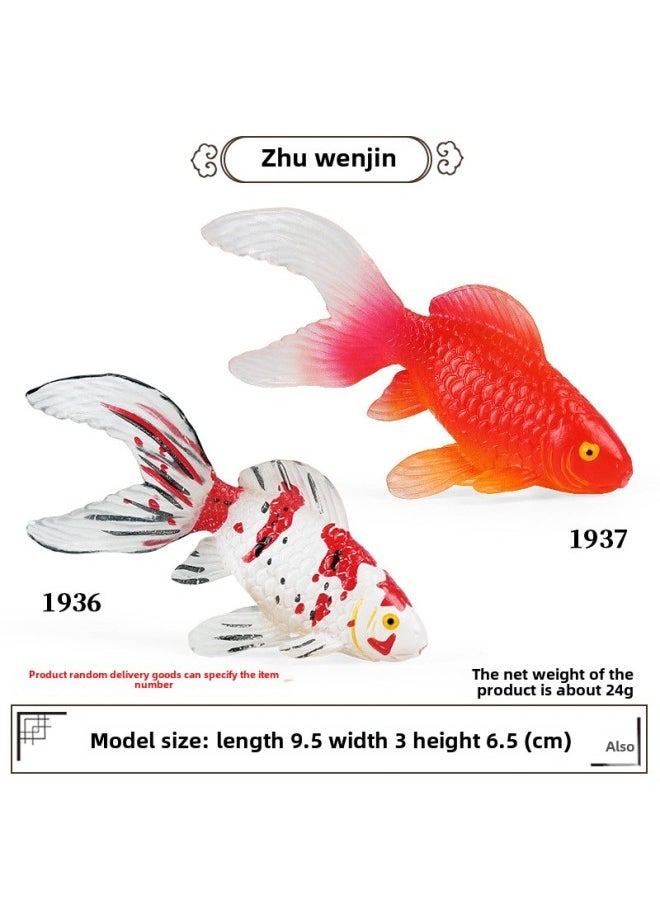 Simulation Cognitive Shark Marine Life Model Great White Shark Megalodon Squid Blue Whale Killer Shark Crab Animal Toy-Color:Zhu Wenjin (1936/1937 Two Color Random One)  - Image 1