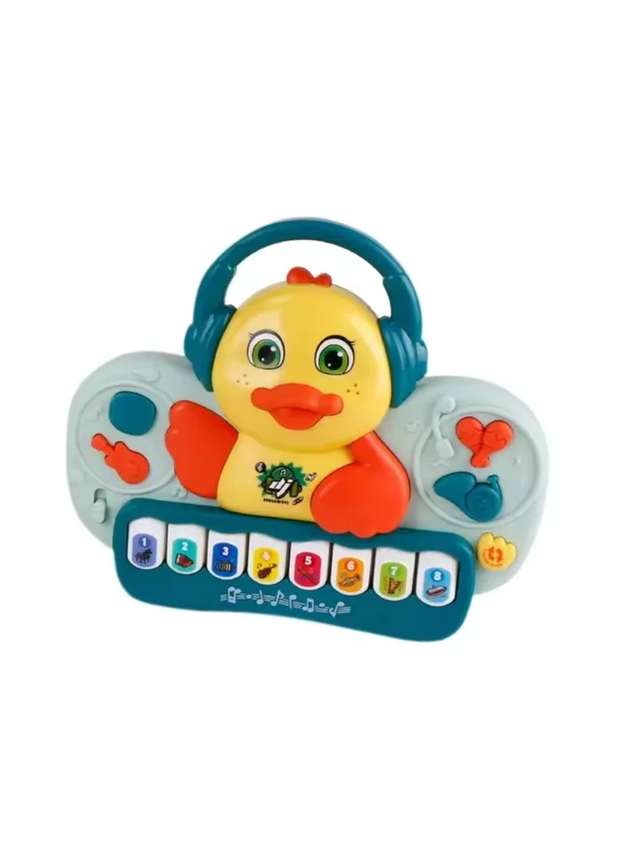 تولي تولي لعبة بيانو البطة الموسيقية – لعبة تعليمية تفاعلية بالأضواء والأصوات والآلات الموسيقية للأطفال الصغار(Size: 18.8 x 16.3 x 4.5 cm)