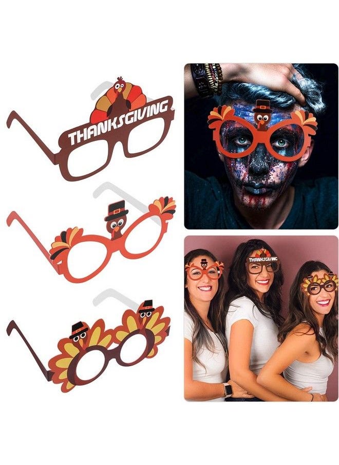 Amosfun - Thanksgiving Turkey Sunglasses Creative Thanksgiving Day Eyeglasses Cosplay Party Glasses For Thanksgiving Day Birthday Party Favor Supplies 9Pcs - Image 1