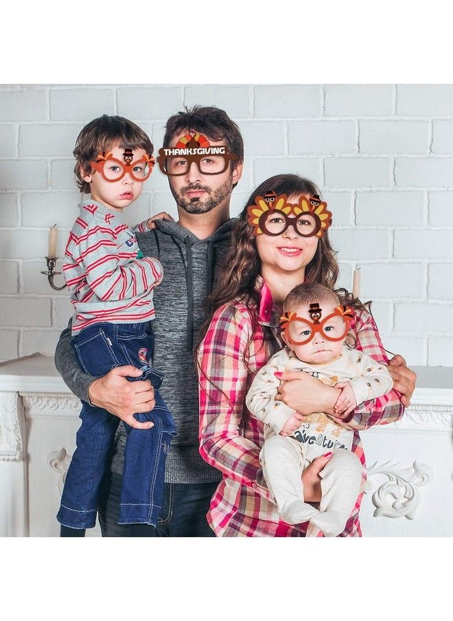 Amosfun - Thanksgiving Turkey Sunglasses Creative Thanksgiving Day Eyeglasses Cosplay Party Glasses For Thanksgiving Day Birthday Party Favor Supplies 9Pcs - Image 1