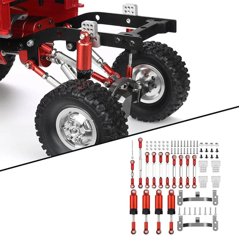 klarako Upgrade RC Spare Parts Shock /16 Scale for WPL Car Modification , Red - Image 3