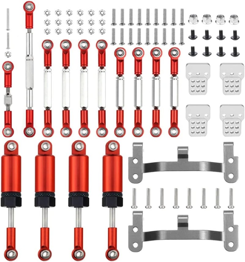 klarako Upgrade RC Spare Parts Shock /16 Scale for WPL Car Modification , Red - Image 1