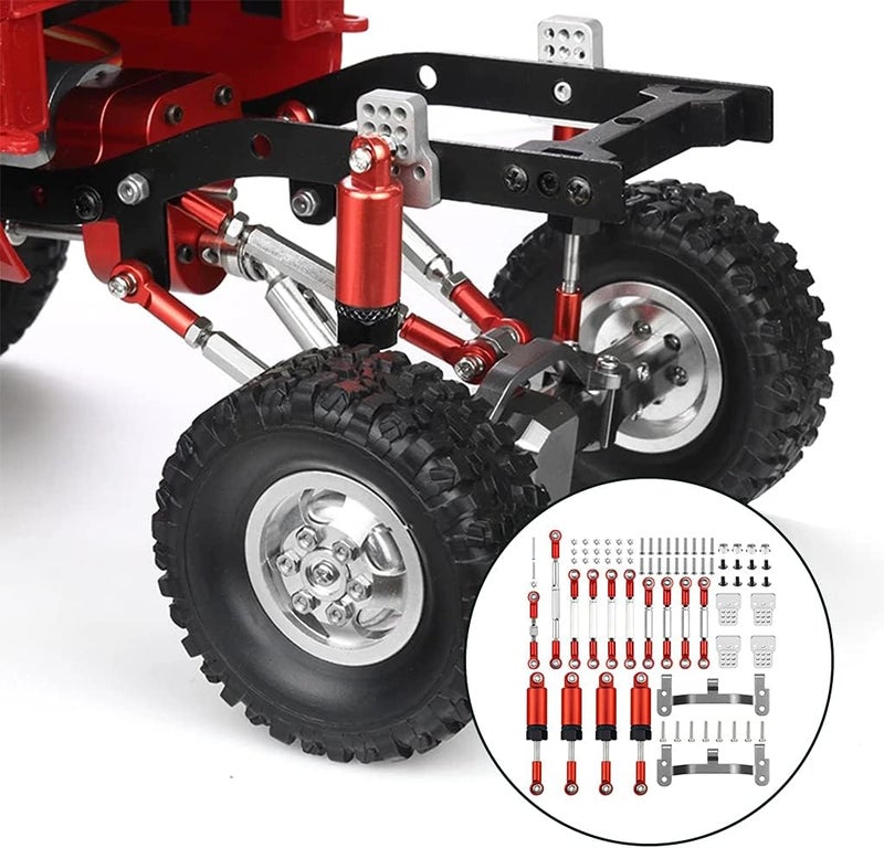 klarako Upgrade RC Spare Parts Shock /16 Scale for WPL Car Modification , Red - Image 4