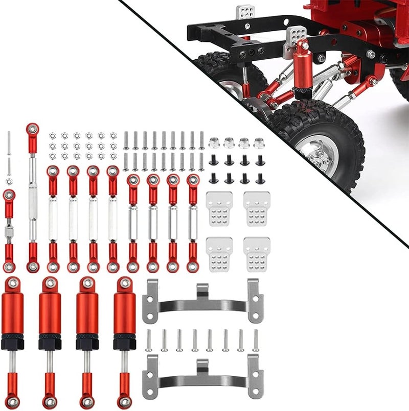 klarako Upgrade RC Spare Parts Shock /16 Scale for WPL Car Modification , Red - Image 2