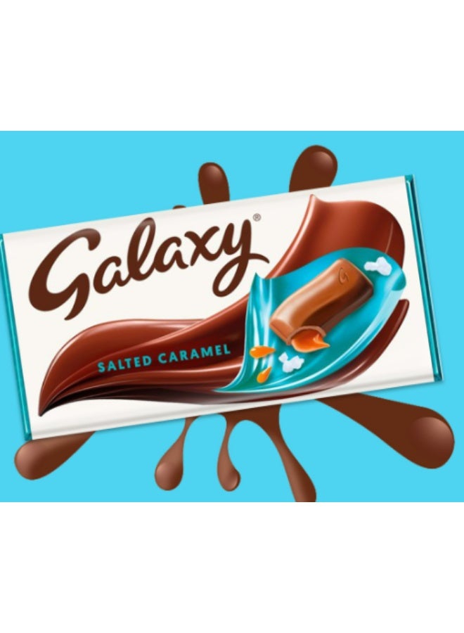 Galaxy Salted Caramel Chocolate Bar – Smooth Milk Chocolate with Crunchy Caramel Pieces & Sea Salt – 135g Sharing Bar - Image 2