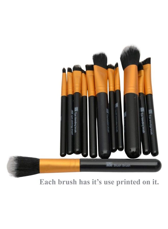 Store2508 Makeup Brush Set With 12 Brushes And Metal Storage Box 2 Pcs Makeup Blender Silicone Makeup Brush Cleaner - Image 4