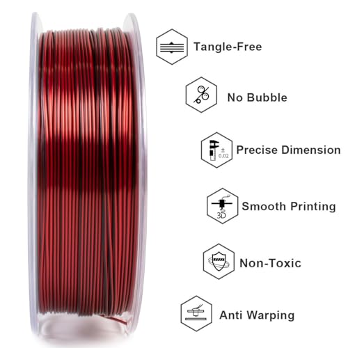 Geeetech TPU Filament 1.75mm, Shore 95A Flexible 3D Printer Filament with High Elasticity, 1KG (2.2lbs) Spool, Dimensional Accuracy ±0.03mm, Fits Most FDM Printers (Black) - Image 3