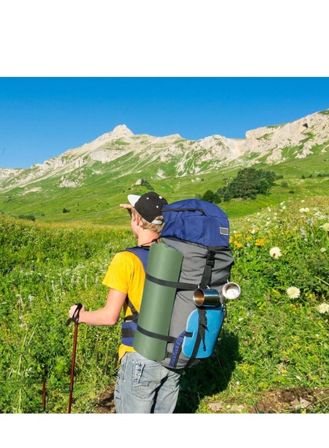 Self Inflatable Camping Mattress - Single Sleeping Mat with Pillow (196*68*8cm) - Portable Foldable Foot Pump Sleeping Mat for Camping Hiking Tour Trekking Family Car Tent  - Image 3