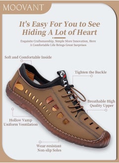 Moovant Men's Flats Shoes, Soft Sole Breathable Men's Shoes, New Fashion Casual Shoes, Hand-stitched Driving Shoes, Tendon Sole Shoes  - Image 2