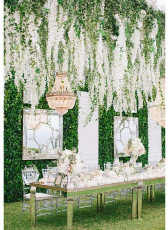 AIWANTO 12 Pcs Lush Artificial Wisteria Vines – 107cm Silk Hanging Flowers for Stunning Wedding, Home & Event Décor  - Image 4