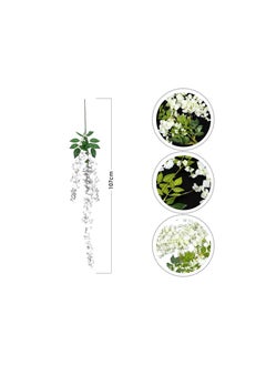 AIWANTO 12-Pcs Artificial Silk Wisteria Vine Ratta Silk Hanging Flower  - Image 2
