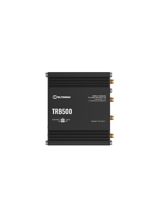 TELTONIKA TRB500 5G & 4G LTE Advanced Pro Cat 20 Industrial Cellular Gateway, Up to 3.3Gbps Speed, Ultra Low Latency, Gigabit Ethernet, 4 x Mobile Antennas, SA & NSA Architecture | TRB500 - Image 3