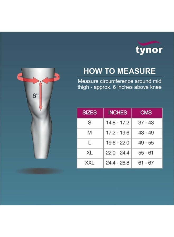 Tynor Knee Cap Open Patella, Grey, Large, 1 Unit - Image 2