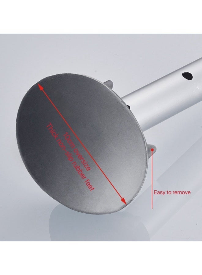 Premium Aluminum Adjustable Shower Chair (6 Heights) - Non-Slip Rubber Tips & Drainage Holes - Max Load 150kg - Bath Seat for Disabled/Seniors - Image 4