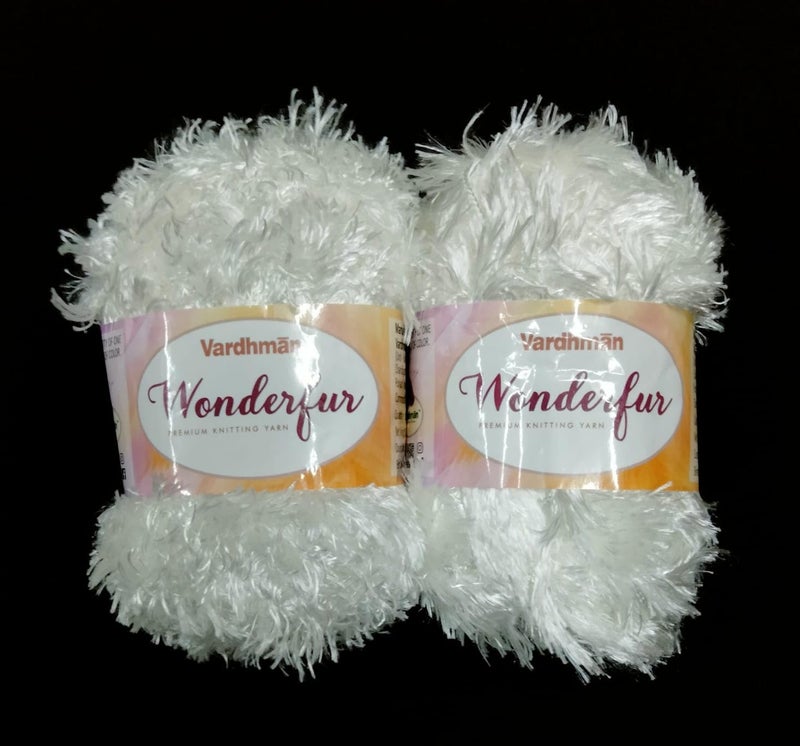 HUSKY QUALITY OUR PRIORITY HUSKY QUALITY OUR PRIORITY Vardhman Acrylic Knitting Wool Wonderfur Premium Knitting Wool White Color 100 Grams Soft Wool Ball Hand Knitting WoolArt Craft Fingering Crochet Hook Yarn for Sweaters mufflers caps Soft Thick mota Wool Pack of 1 - Image 2