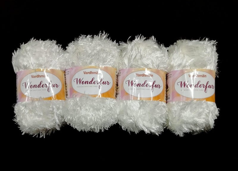HUSKY QUALITY OUR PRIORITY HUSKY QUALITY OUR PRIORITY Vardhman Acrylic Knitting Wool Wonderfur Premium Knitting Wool White Color 100 Grams Soft Wool Ball Hand Knitting WoolArt Craft Fingering Crochet Hook Yarn for Sweaters mufflers caps Soft Thick mota Wool Pack of 1 - Image 3