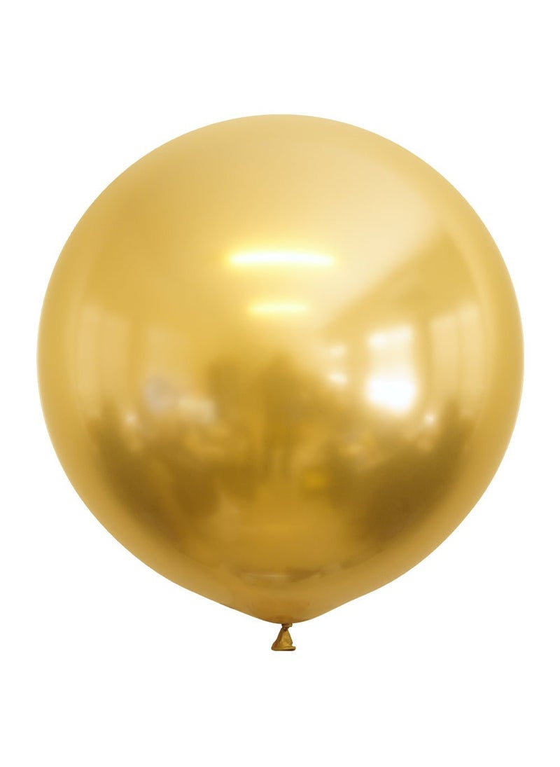 بالون لاتكس كروم كبير ذهبي 60 سم