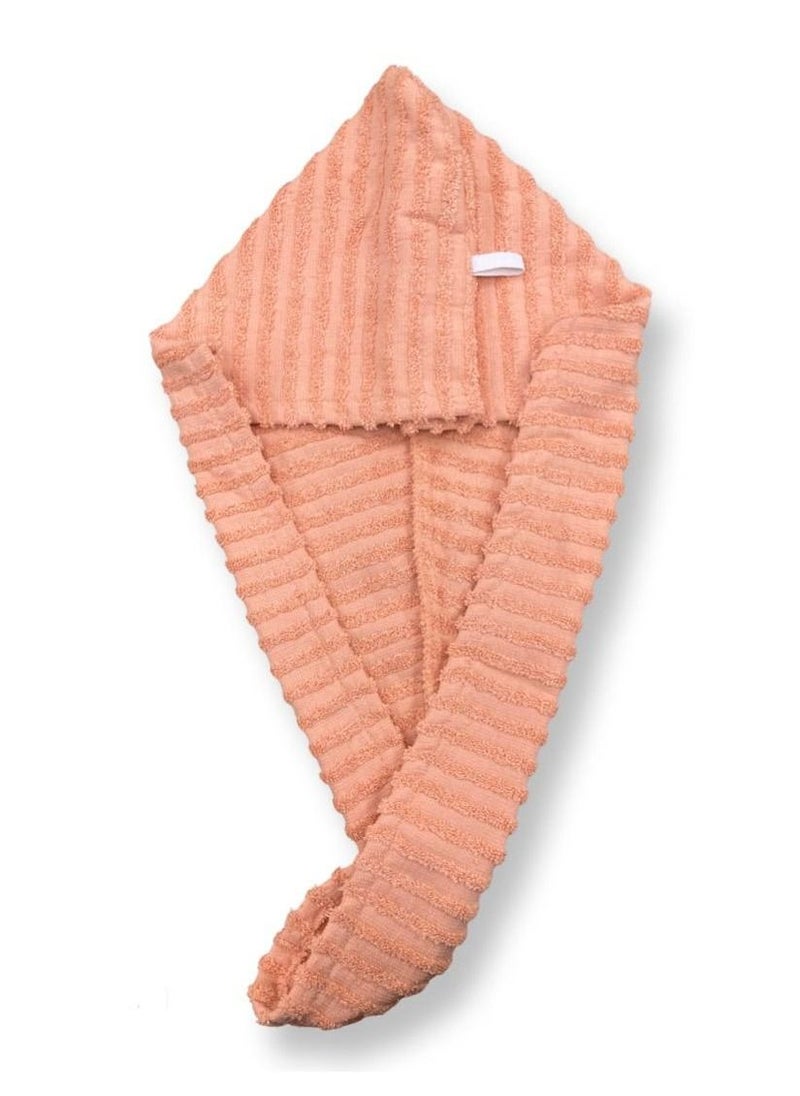 Ribbed Cotton Hair Towel Wrap Coral - pzsku/ZA6115C445CBAD0F2CBEEZ/45/_/1660312331/5a44f169-9d50-4181-8407-ed9462434c4f