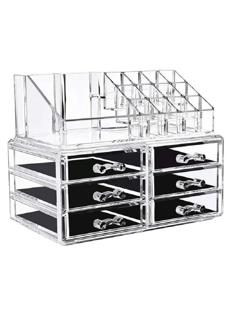 Acrylic Cosmetic and Lipstick Organizer Box - 6 Drawers - Image 3