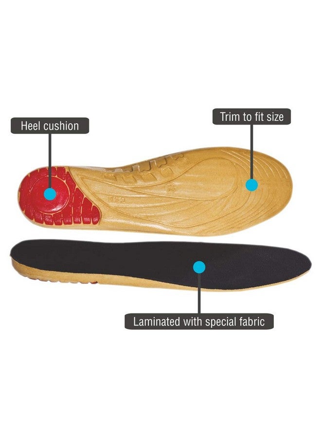 Vissco Orthopaedic Cushioned Insole, Foot Support for Shock Absorption, Reduces Pressure on the Heel & Relieves Pain (Multicolor) - Image 2