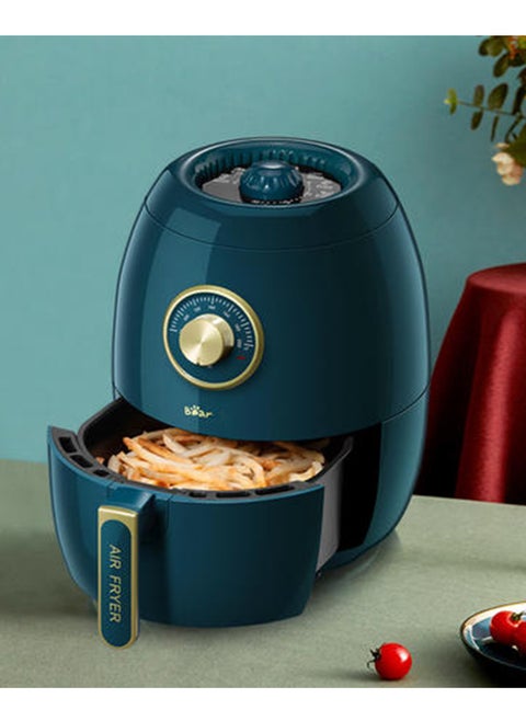 Multifunctional Mechanical Air Fryer Oven 3.0L 1350W Non-stick Oil Free Cooker Auto Shut-Off Frying Machine With Adjustable Timer and Temperature (Green)