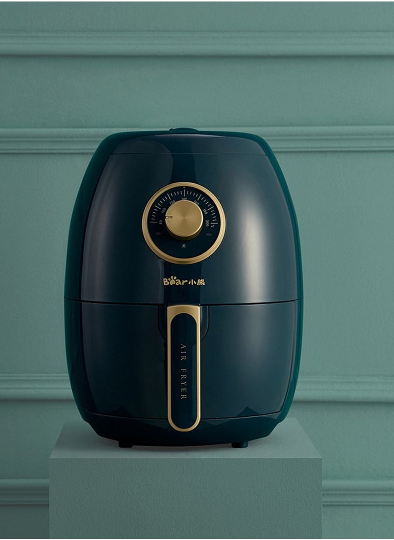 Multifunctional Mechanical Air Fryer Oven 3.0L 1350W Non-stick Oil Free Cooker Auto Shut-Off Frying Machine With Adjustable Timer and Temperature (Green)
