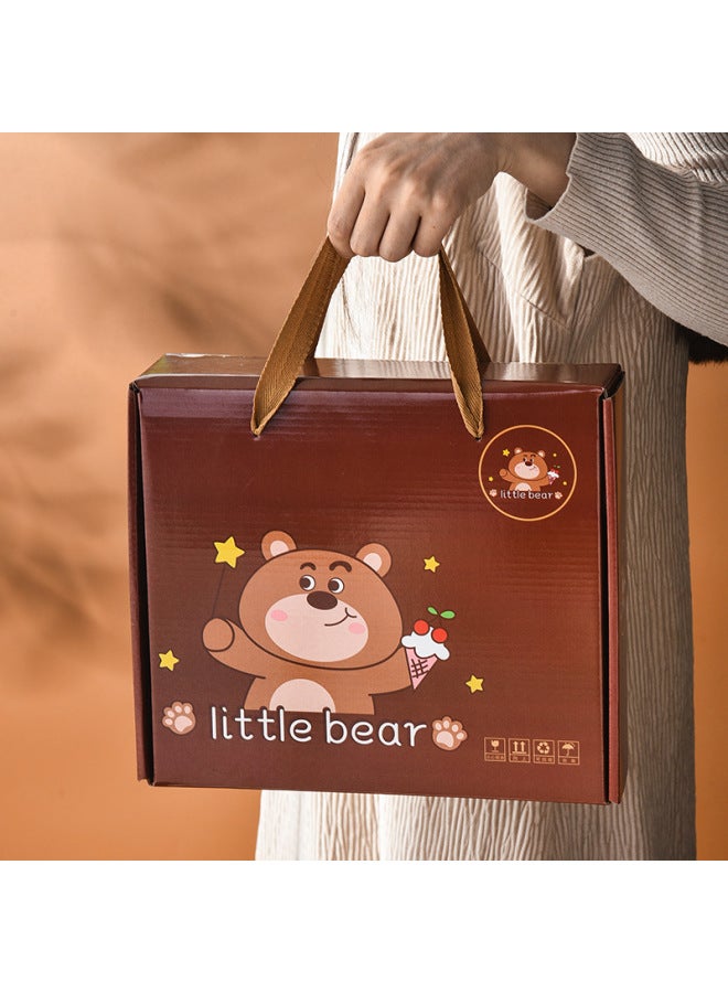 Bear Ceramic Preservation Bowl Three-piece Set Sealed Bowl Gift Bowl Set Gift Microwave Oven Bowl Plus LOGO Preservation-Specifications:Golden Swan Set Of Three Fresh-keeping Bowls (20 Sets/box)-Color:4inch 5inch 6inch  - Image 4