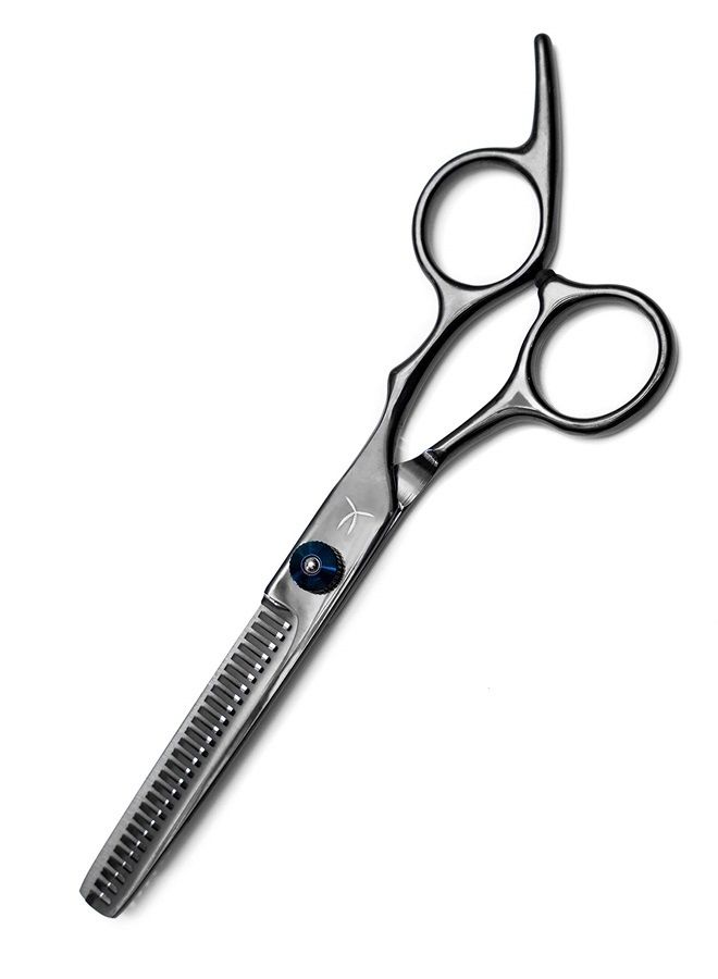 FARRAY Hair Cutting Scissors Thinning Shears，6.5 Inch Professional Stainless Steel Barber Hair Scissors，for Both Salon and Home Use (Black) - Image 1