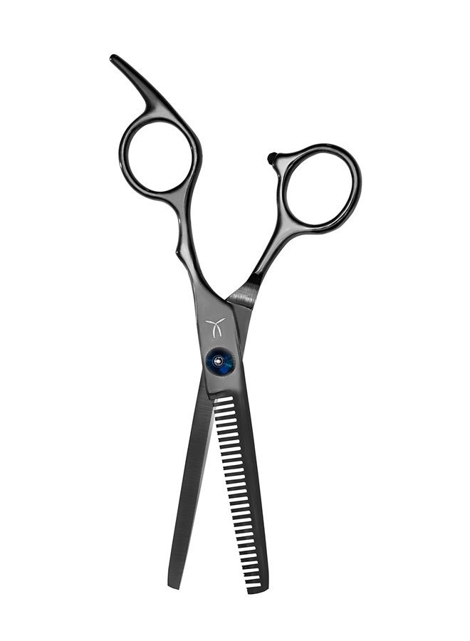 FARRAY Hair Cutting Scissors Thinning Shears，6.5 Inch Professional Stainless Steel Barber Hair Scissors，for Both Salon and Home Use (Black) - Image 2