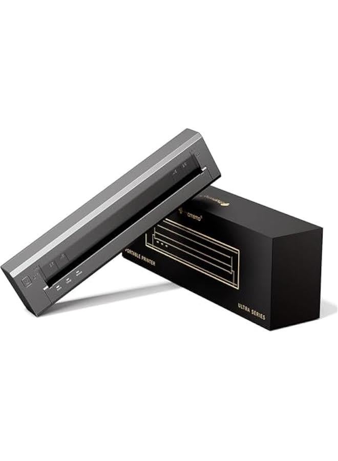 phomemo G100 Ultra Fast Portable Printers Wireless for Travel, 100mm/s, 499g, 300DPI, 1300mAh, Thermal Inkless Bluetooth 5.2/USB 2.0, iOS/Android/PC, US Letter/A4/A5/B5/B5w, with Carry & 20 Sheets - Image 1