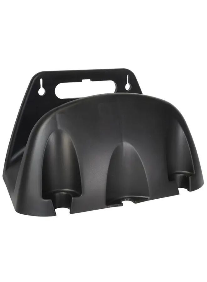 Black Plastic Garden Hose Hanger Wall Mounted Space Saving Outdoor Water Pipe Rack - Image 1