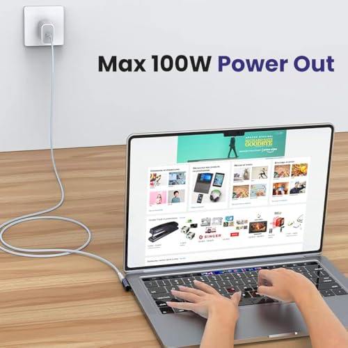Verilux® PD 100W 90 Degree USB- C Adapter, Right Angle USB C Male to Female Adapter Support 40Gbps Fast Data Transmission & 8K@60Hz HD Video Output for Thunderbolt 4/3, MacBook, Laptop, Phones - Image 3