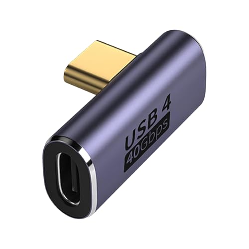 Verilux® PD 100W 90 Degree USB- C Adapter, Right Angle USB C Male to Female Adapter Support 40Gbps Fast Data Transmission & 8K@60Hz HD Video Output for Thunderbolt 4/3, MacBook, Laptop, Phones - Image 1