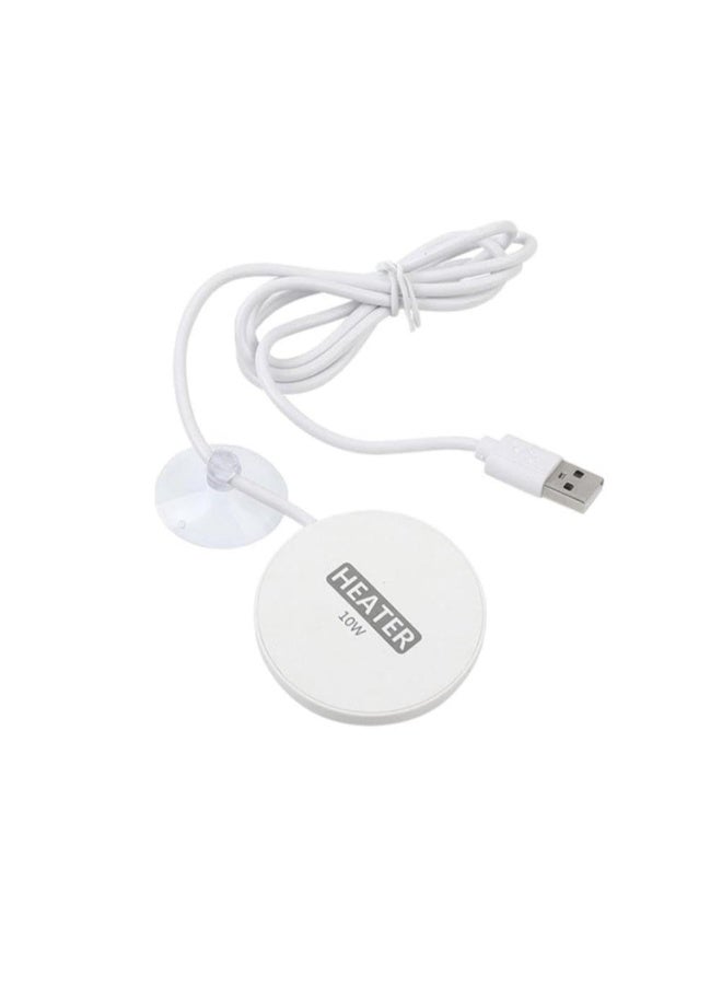 سخان حوض سمك صغير أبيض دائري - (5 واط و 10 واط) - Image 1