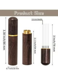 Ocean Wood Handle Natural Stainless Steel Needles Blender Kitchen Accessories Hand Stirrer Leveler Tamper Distributor Espresso Powder Stirrer Needle Coffee Tamper  - Image 5