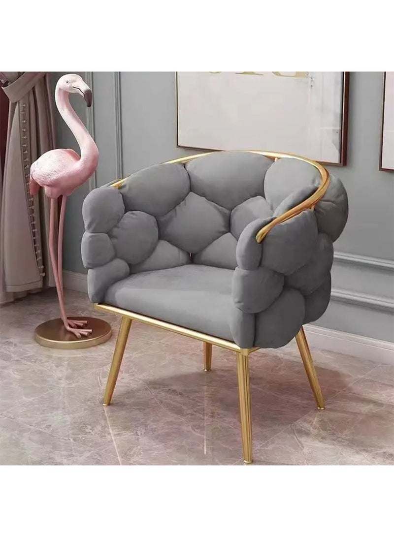 GT-Wheel Luxury Handmade Accent Chair Modern Velvet Armchair with Gold Metal Legs and Elegant Tufted Back - Image 2