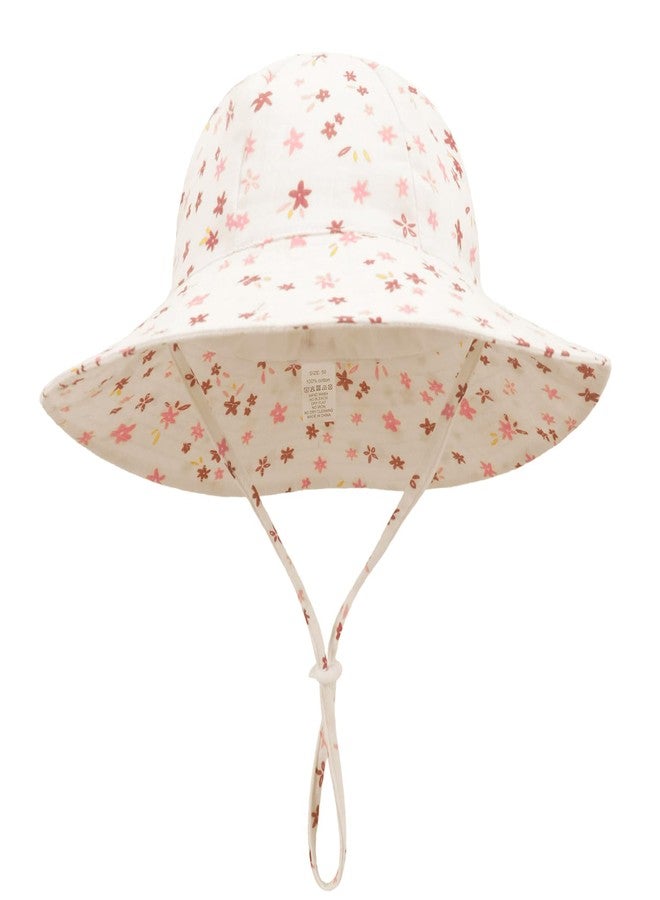 Weradau Baby Girl Sun Hat Toddler Summer Foldable Beach Hats with UPF50+ Sun Protection Wide Brim Baby Bucket Hat Cap 0-12 Months - Image 3