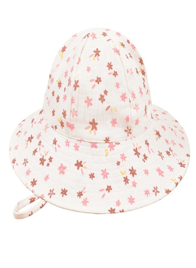 Weradau Baby Girl Sun Hat Toddler Summer Foldable Beach Hats with UPF50+ Sun Protection Wide Brim Baby Bucket Hat Cap 0-12 Months - Image 5