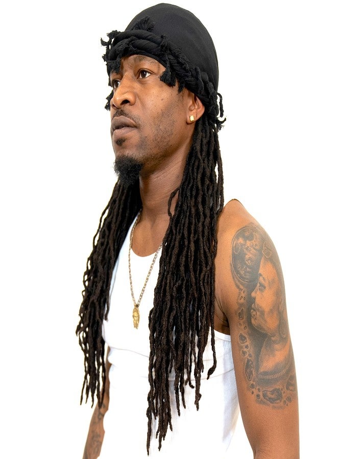 Veeta Superior Halo Turban Silk Satin Lined Head Wrap, Pre-Tied Tassel Turban for Men & Women, Turban Durag Wave Cap (Black) - Image 5