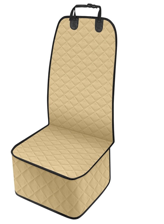 NECKORY Pets Front Seat Cover for SUV, Trucks, Sedans, Waterproof Car Seat Protector Covers for Dogs Front Seats, Nonslip Scratch-Proof Dog Seat Cover for Cars- S, Khaki/Black - Image 1